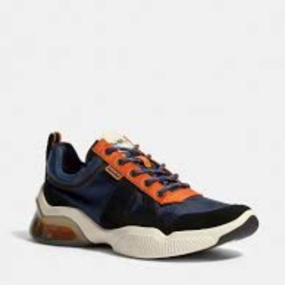 Coach Men's Citysole Runner In Colorblock Sneakers Admiral Clementine Size 8.5 D